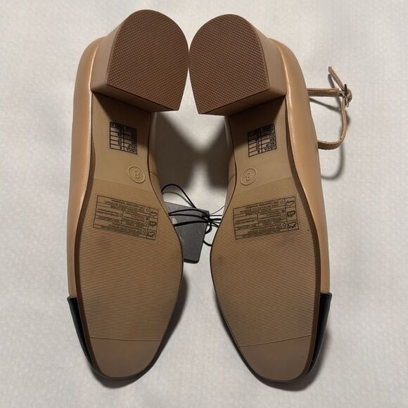 Tan Pumps Womens 8 Block Heels - Picture 4 of 4